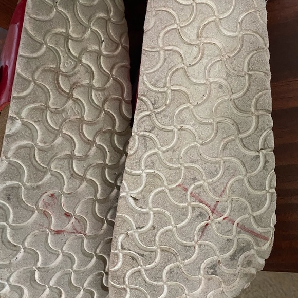 BIRKENSTOCK GIZEH 2025 TANGO RED PATENT Birko Flor T Strap Thong Sandal Sz 42/11 - Picture 8 of 11